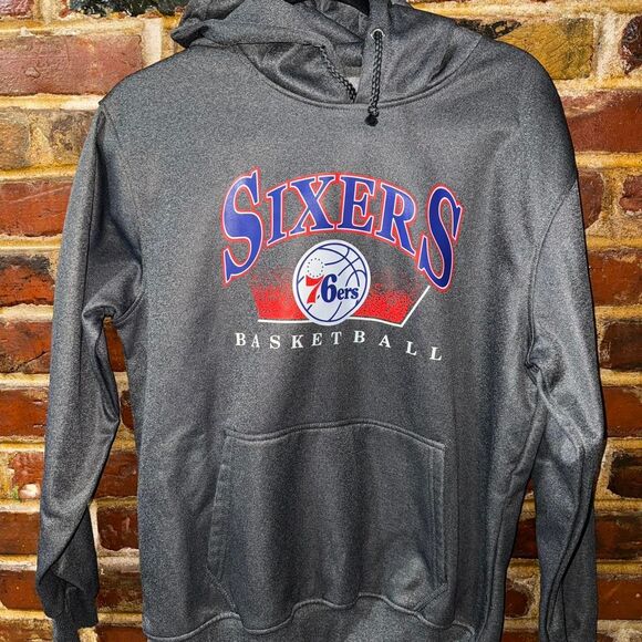 Philadelphia 76ers basketball grey hoodie, Size Medium - Picture 1 of 5